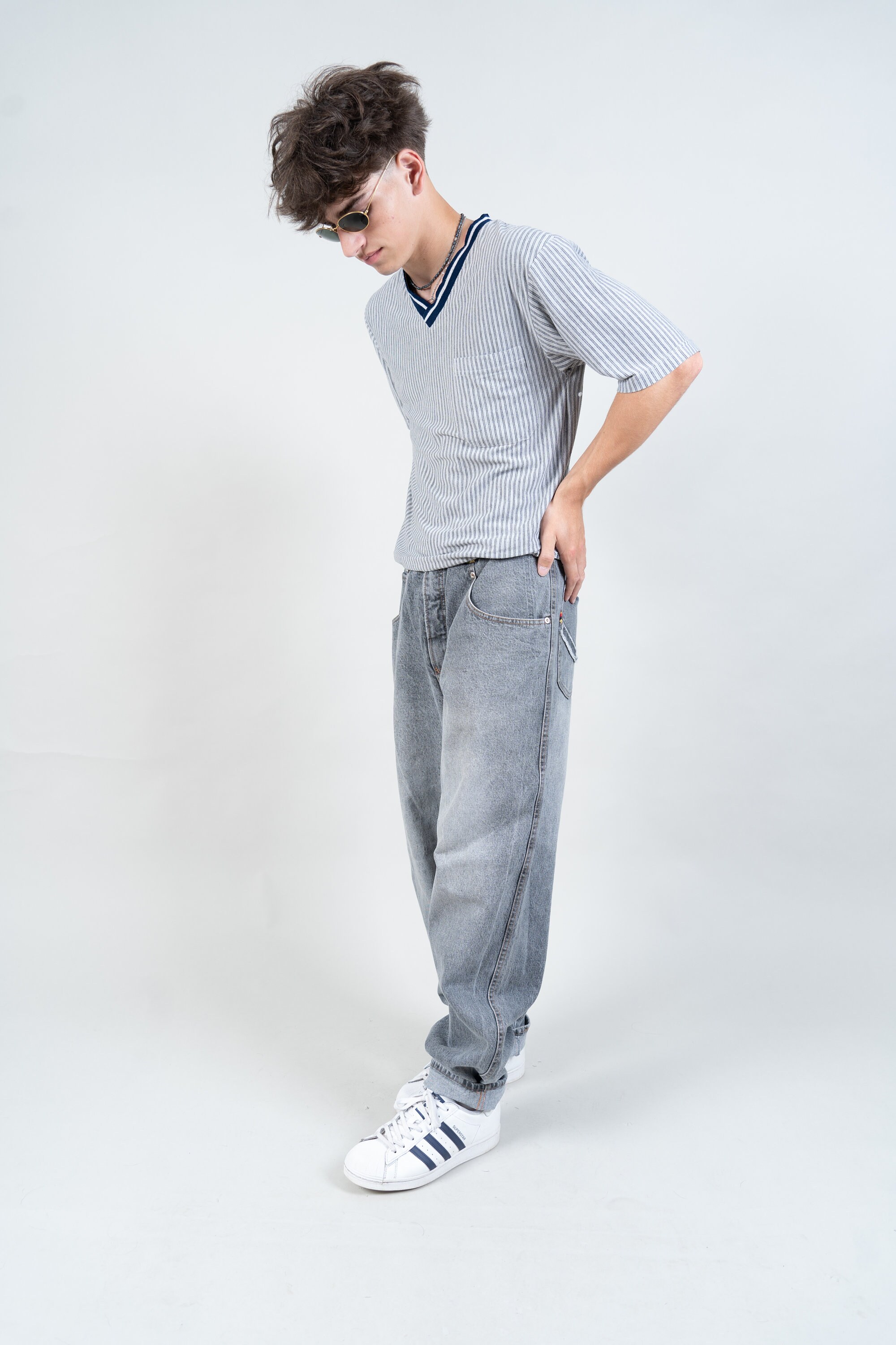【BAON】Penen vintage gray washed denim pants BAON】Penen vintage gray washed denim pants (BAON/デニム