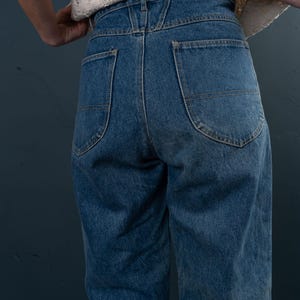 Pantalones vaqueros vintage de mezclilla para mujer, talla S, pantalones vaqueros mom de cintura alta de los años 80