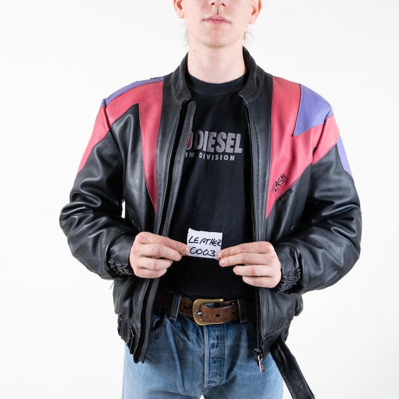 Heavy leather biker jacket best sale