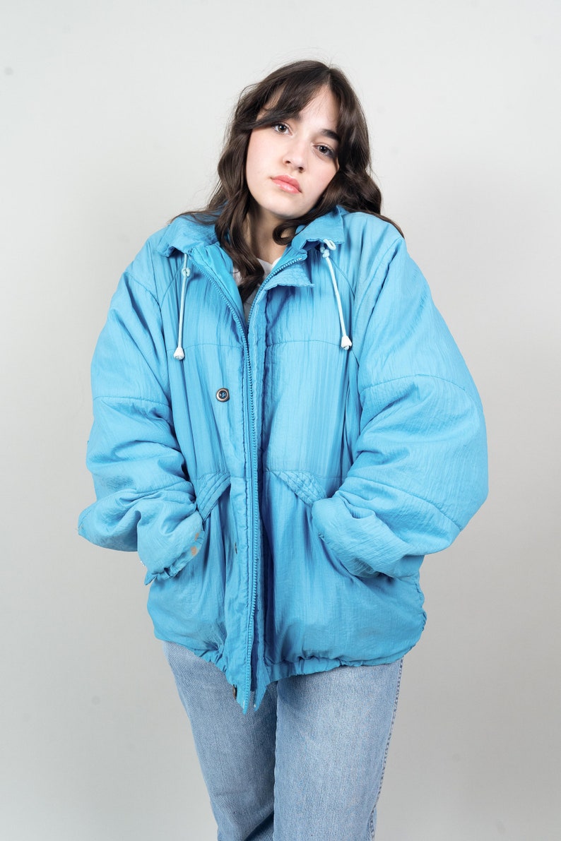 Vintage ski parka blue Size M / L 80s 90s image 3