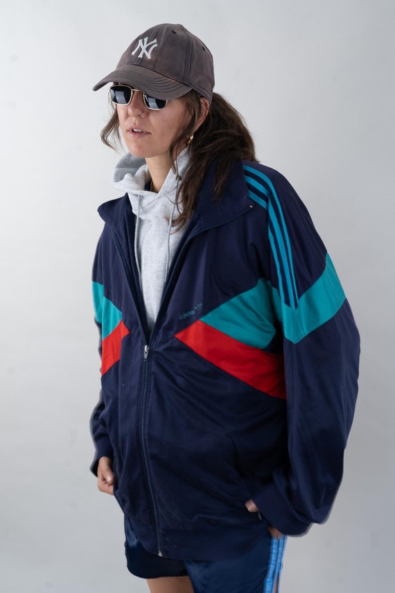Vintage Adidas Jacket Red Blue Color Block Size Vintage M Vintage Adidas Jacket Red Blue Color Block Size Vintage M