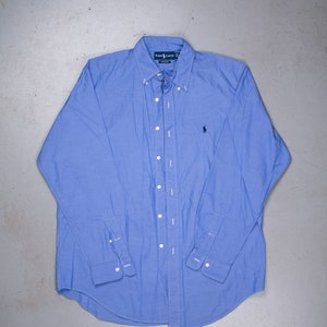 RALPHLAURENラガーシャツ USA 90s 00s Y2K LOLIFE Vintage Polo by Ralph Lauren Shirt Striped Blue Cotton
