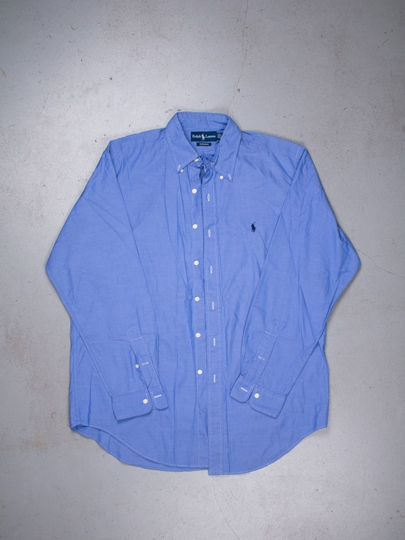 新しいブランド Shirt Lauren Ralph by Polo Vintage Striped Cotton Blue トップス