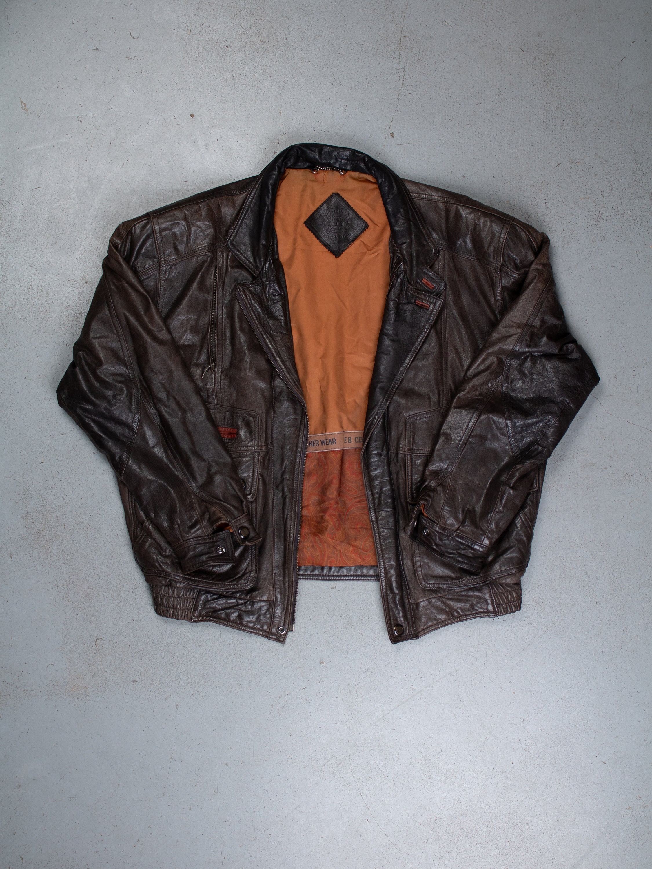 Vintage Cropped Leather Jacket main image 1
