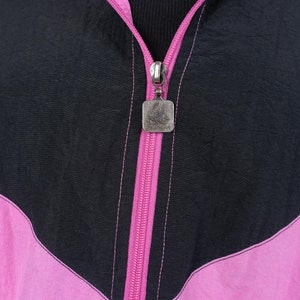 Vintage Size XL Shelljacket Sport Jacket Windbreaker 80s 90s black pink image 2