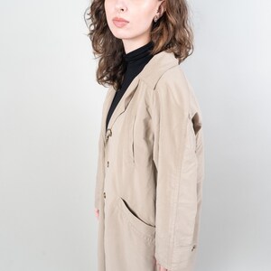 Vintage classic trench coat single breasted beige oversized 80s 90s image 4