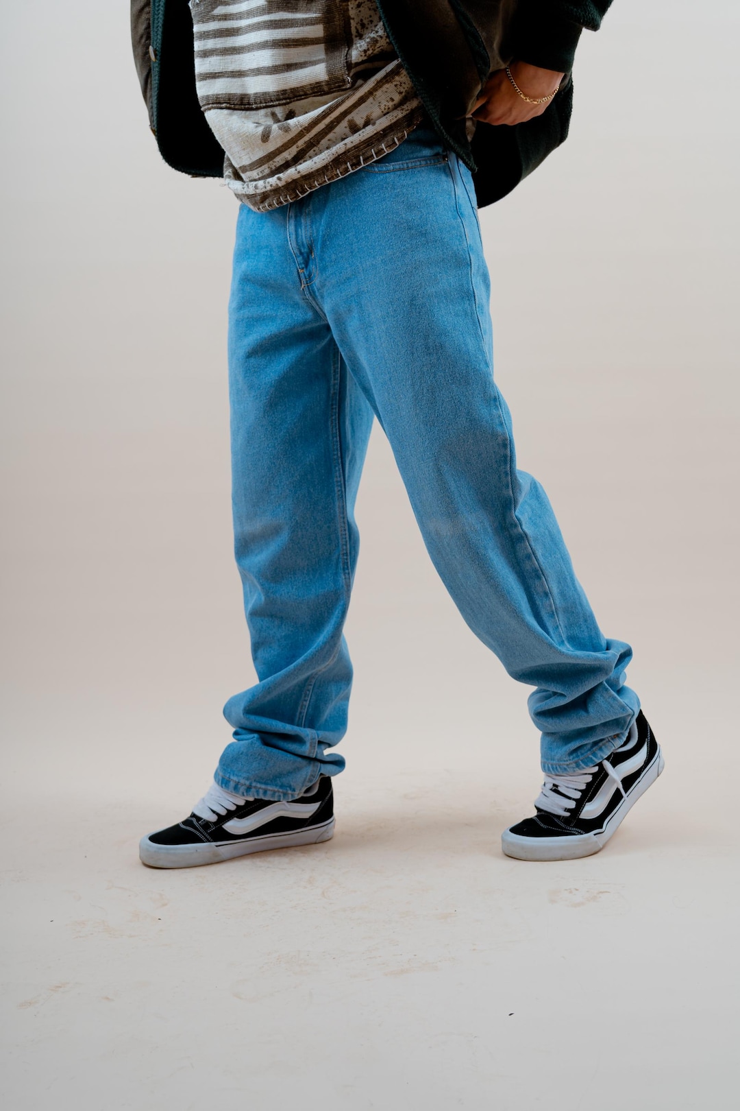 Vintage Jeps Jeans Denim Blue Baggy Pants Casual Denim Wear Gender