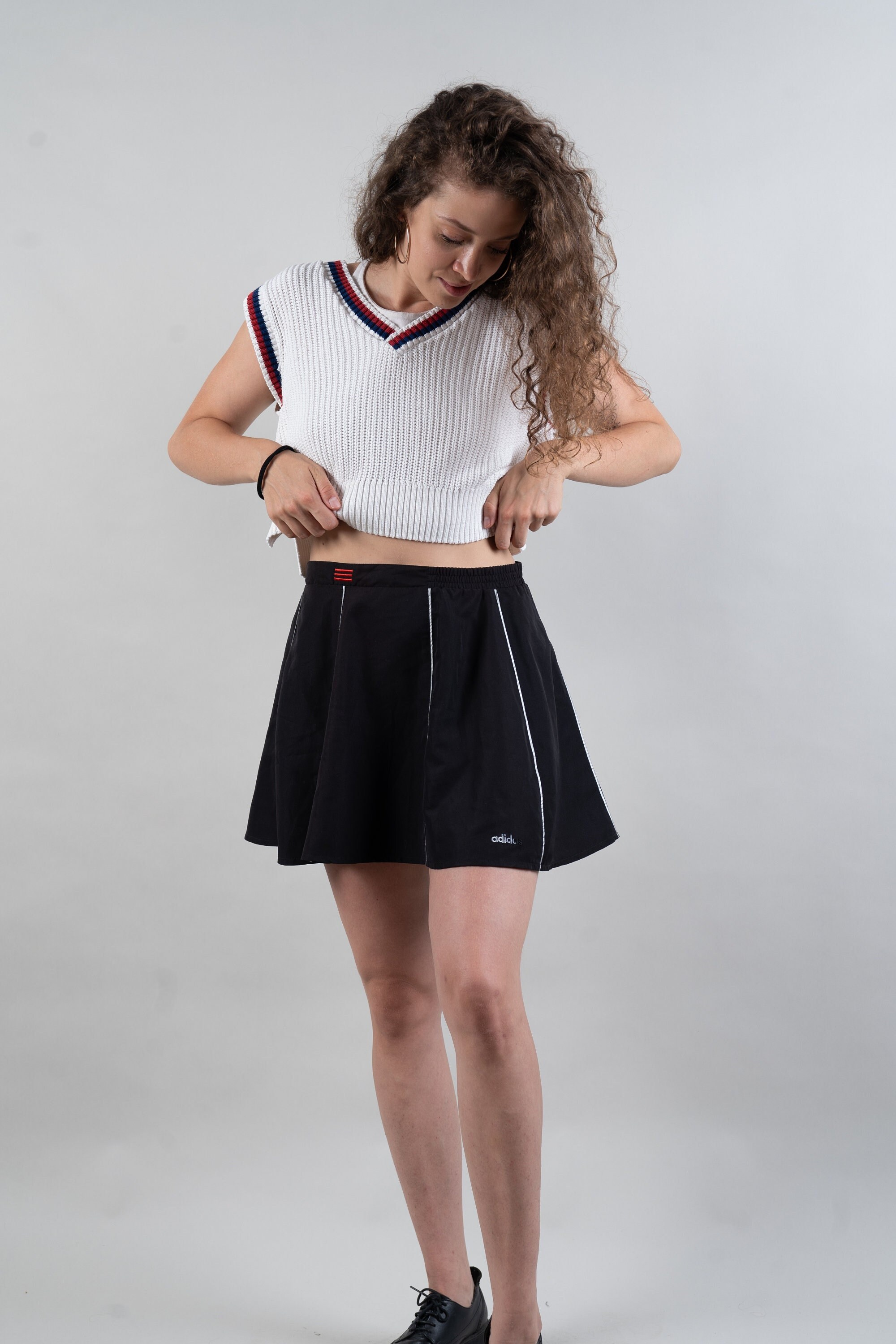 y2k 00s 90s adidas サイドラインテニスミニスカート adidas スカート カーゴ ミニスカート / アディダスオリジナルス