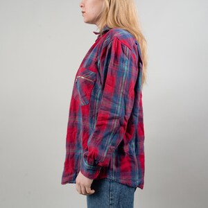 Vintage flannel shirt red lumberjack shirt check pattern size M 80s 90s image 3