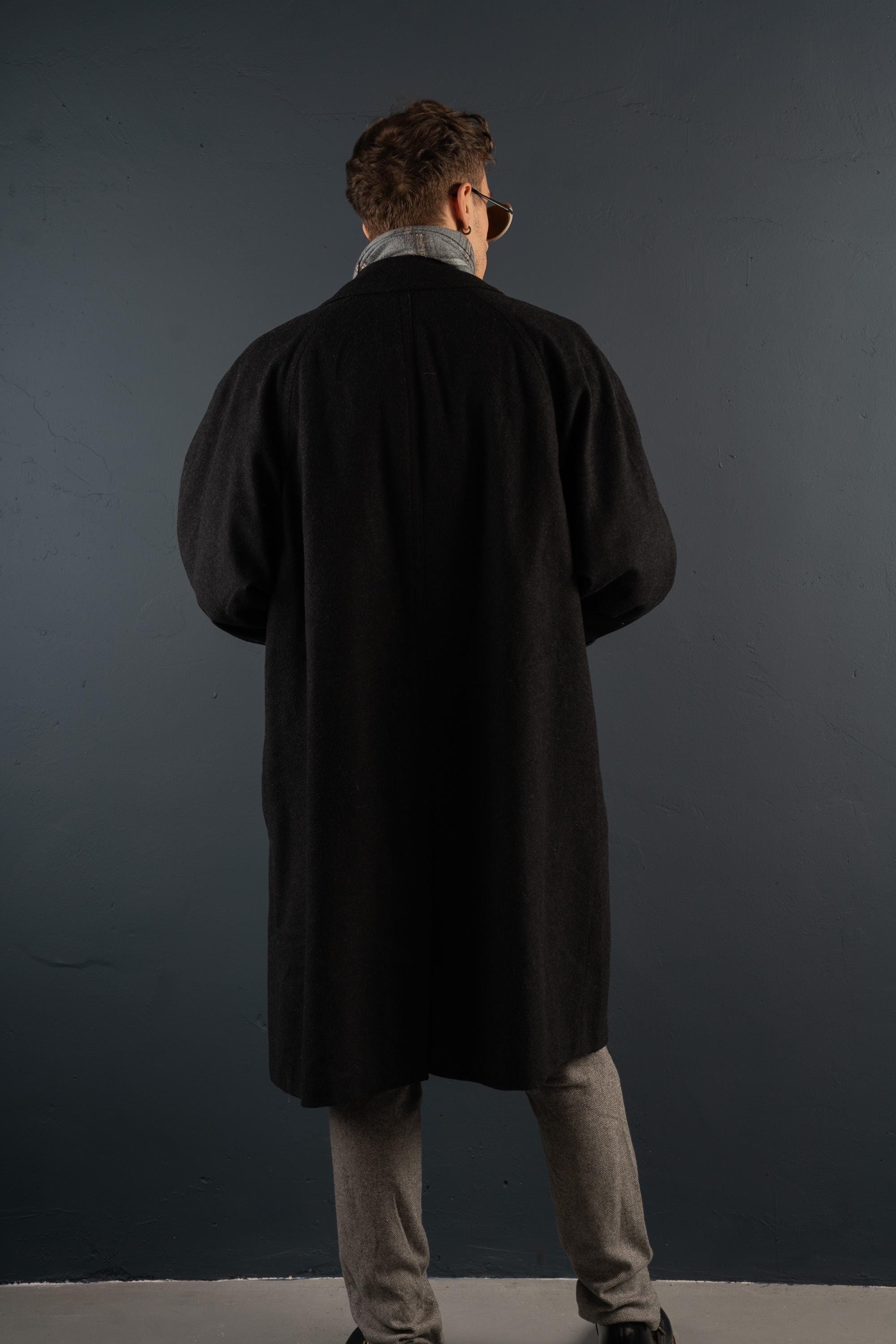 Vintage Wool Loden Tirol Loden Bugatti Coat Oversized Gray 80s 90s