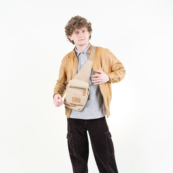 80s vintage leather jacket casual basic minimalis… - image 1