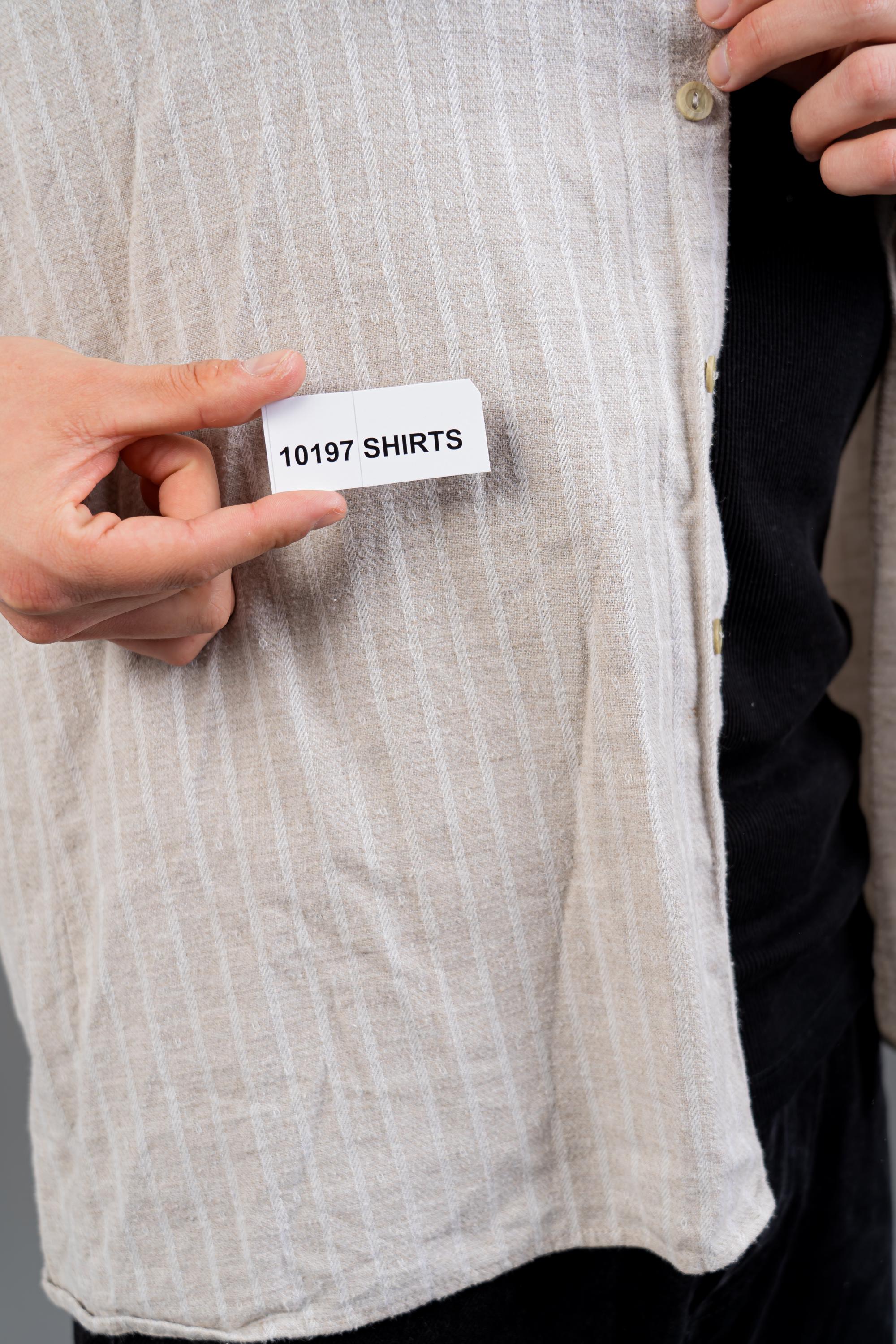 90s Vintage Button up Shirt | Beige Gray | Size XXL | Hard Cotton 