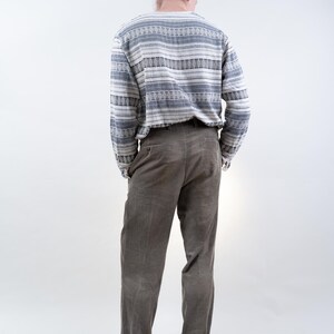 Vintage corduroy pants XL beige gray baggy pants 80s 90s image 3