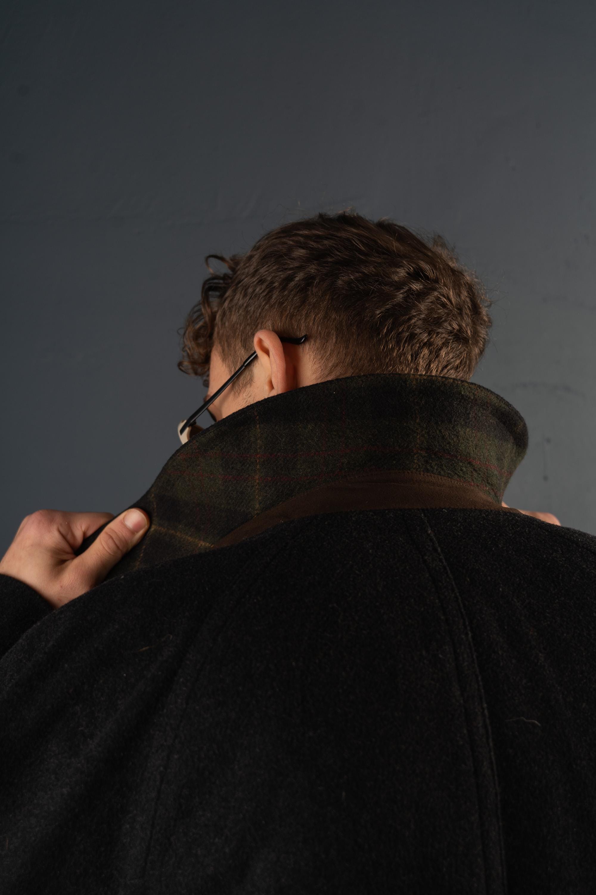 Vintage Wool Loden Tirol Loden Bugatti Coat Oversized Gray 80s 90s