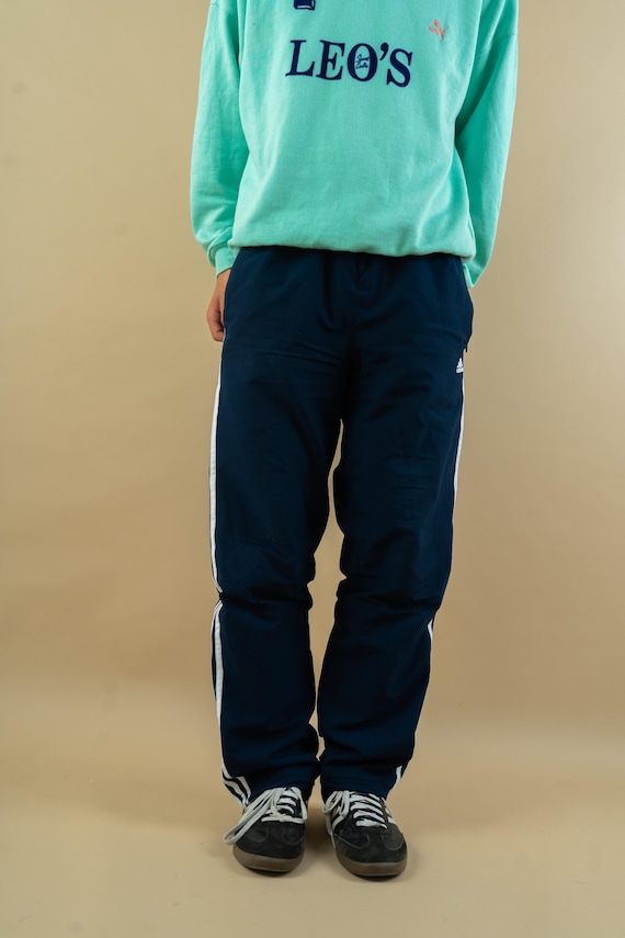 80s adidas デサント製 Track Pants O Adidas Originals × Descente Track nylon pants Medium size
