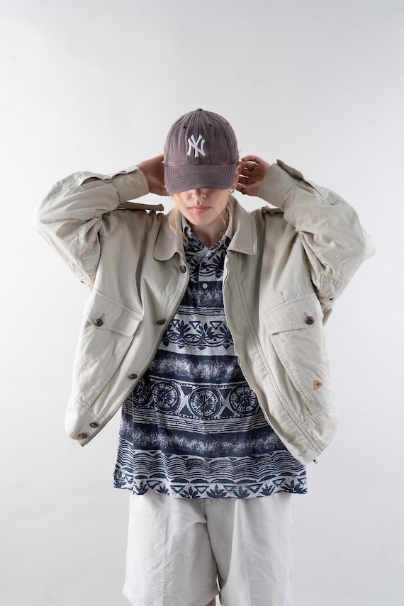 Vintage Camel bomber jacket beige Size M cotton gender neutral 80s  