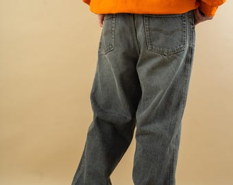 Vintage Pioneer Grey Baggy Loose Fit Denim Pants Jeans