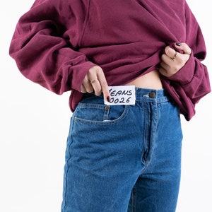 Jaren '80 vintage denim jeans broek regular fit Taille 32 Maat M lichtblauwe wassing originele jaren '80 vintage jeans genderneutraal tweedehands afbeelding 9