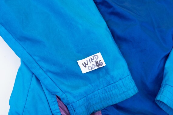 80s Vintage Adidas Jacket Windbreaker Sport Jacket Blue and Purple