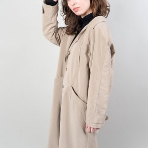 Vintage classic trench coat single breasted beige oversized 80s 90s image 2