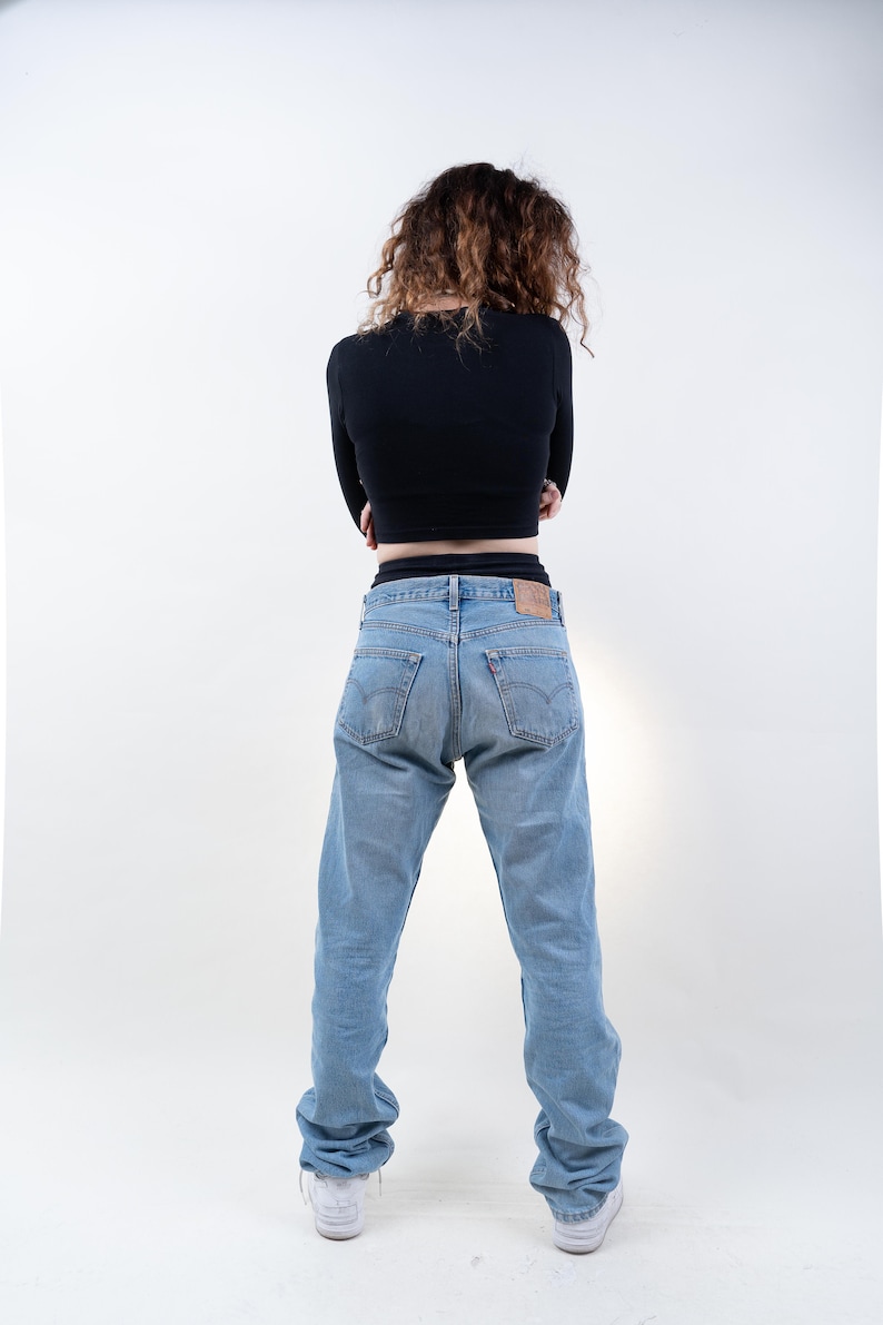 Vintage Levi's 505 label 36/34 Size L denim baggy pants jeans trousers 80s image 5