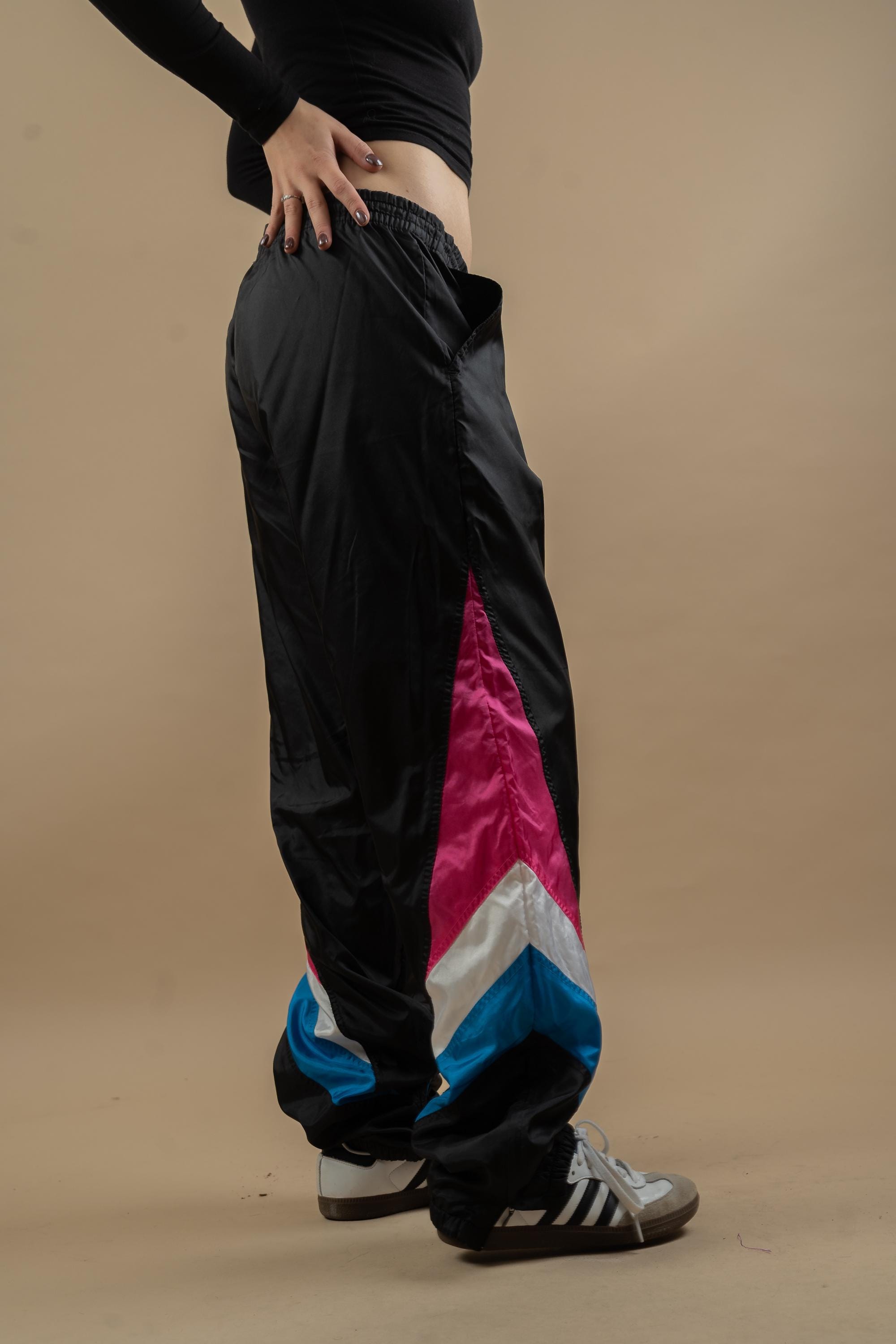 80'S Adidas Jersey Pants Track Pants Men's L Size Vintage polyester black type Vintage Second Hand