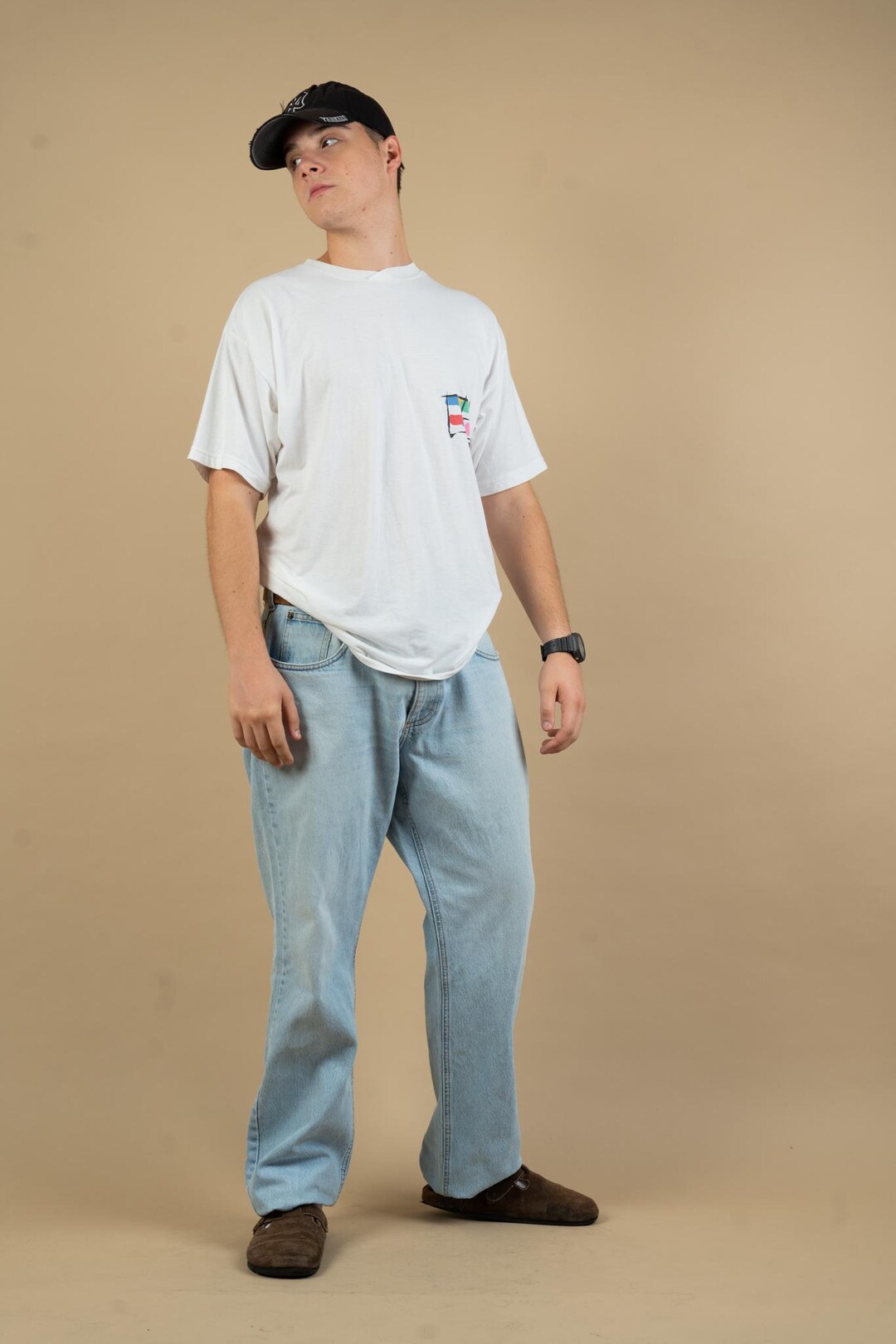Size XL Vintage Denim Jeans Light Wash Regular Fit Baggy