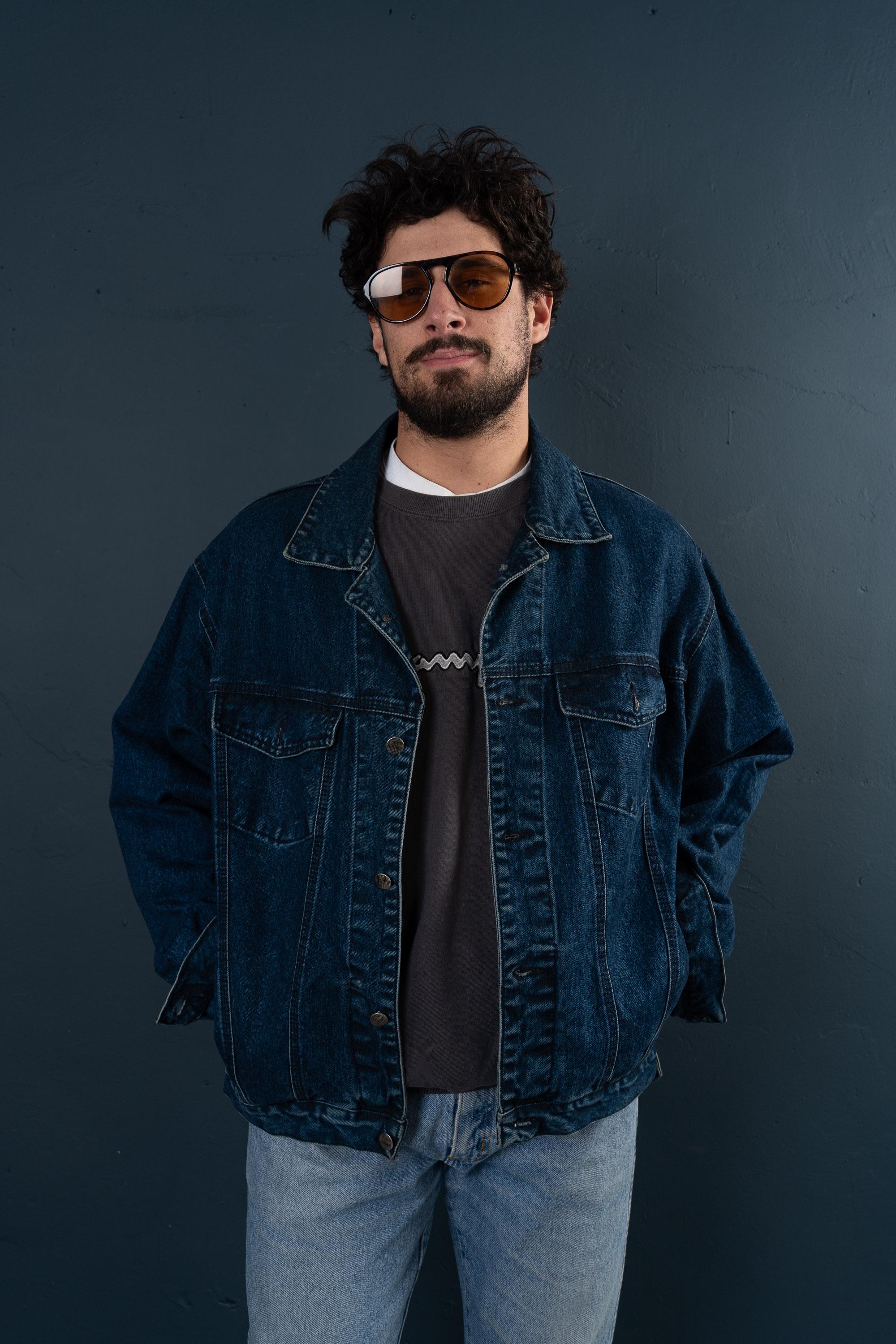 80s Jean Jacket Fashion The Letters Work Zip Jacket Indigo Used 