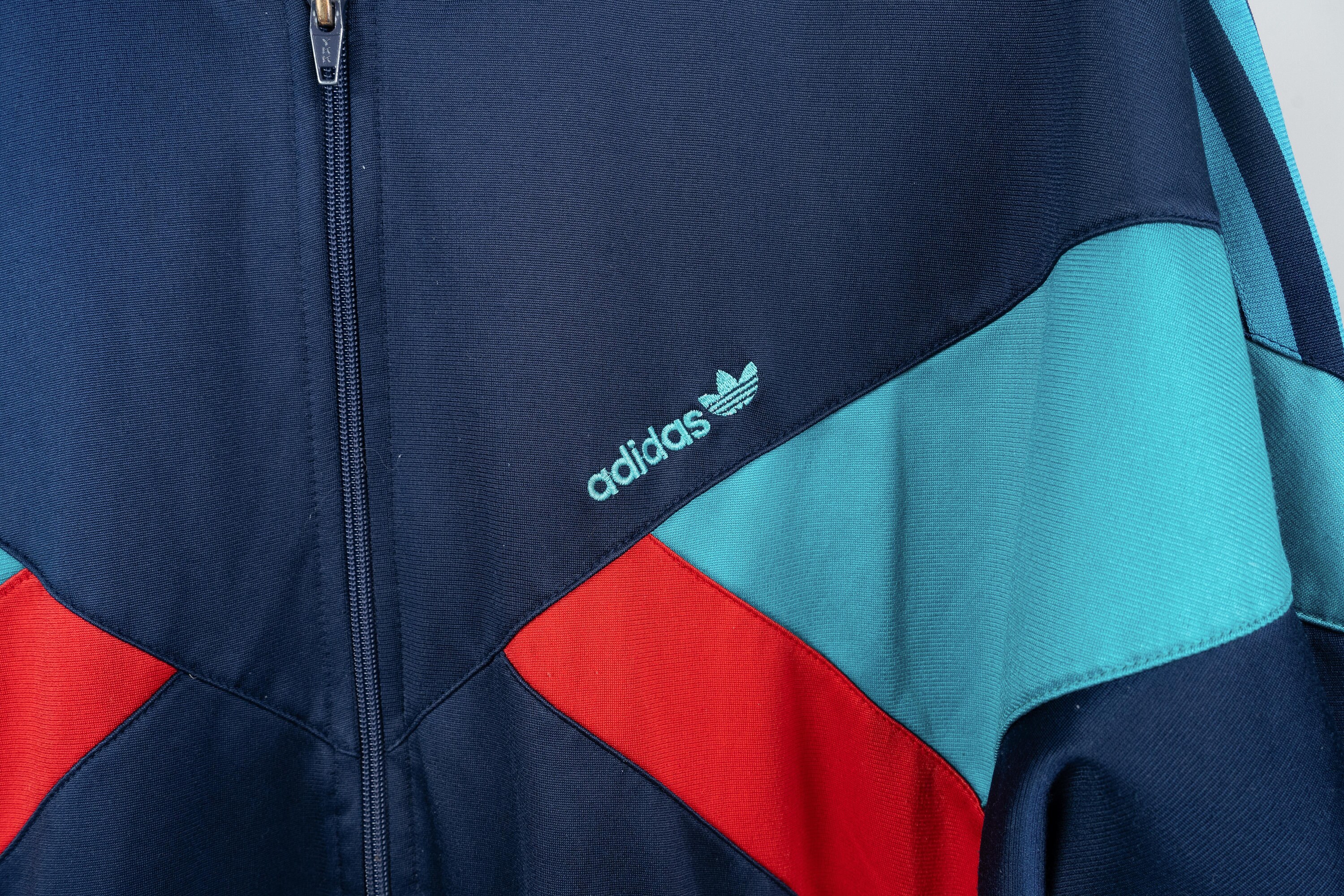 Vintage Adidas Jacket Red Blue Color Block Size Vintage XS