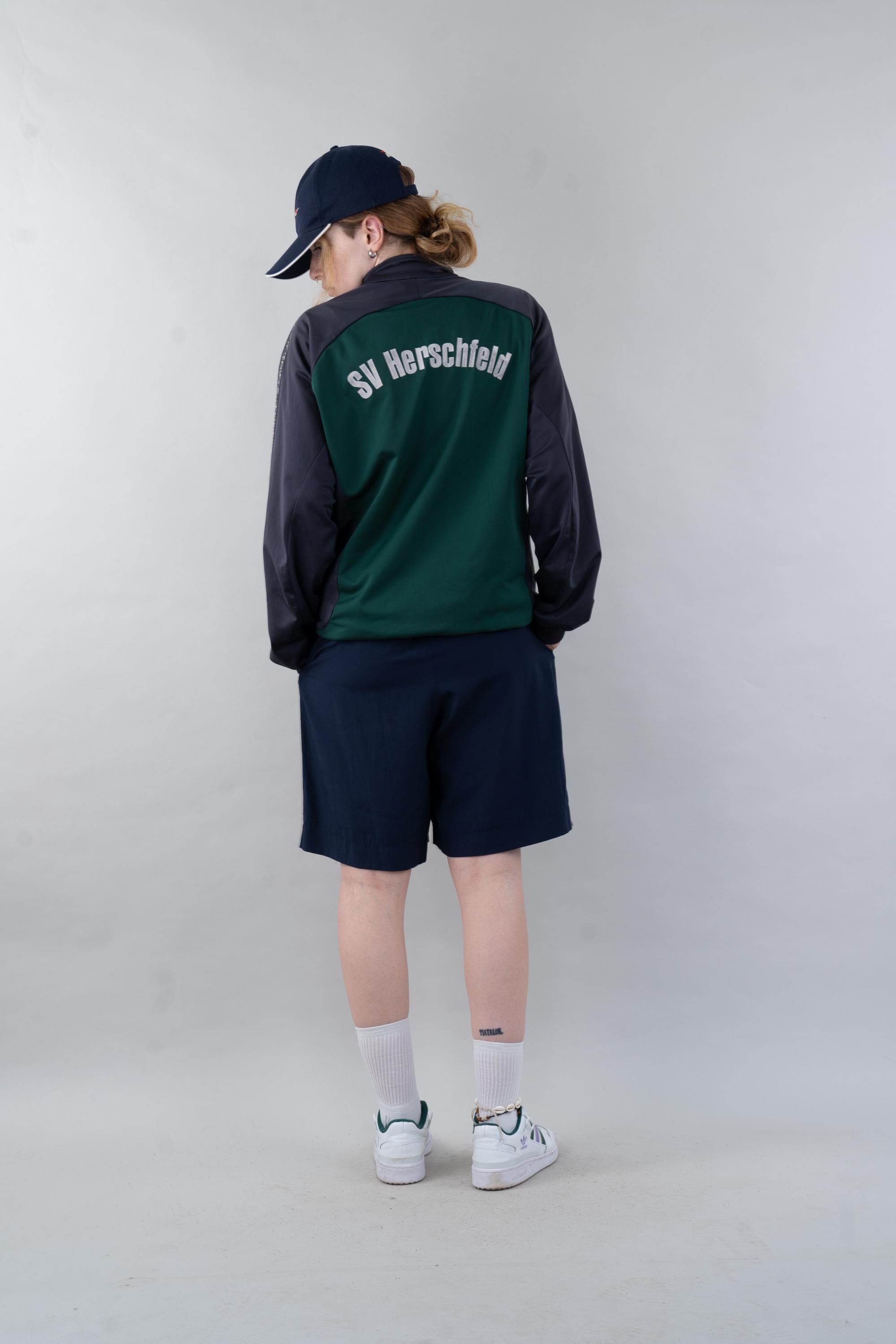 Vintage Adidas Sport Jacket Trainings Jacket Black Green With