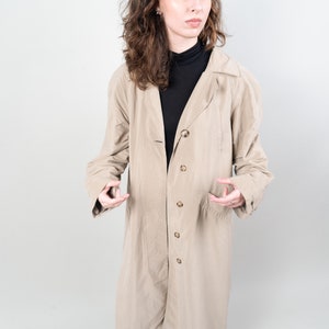 Vintage classic trench coat single breasted beige oversized 80s 90s image 7