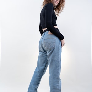 Vintage Levi's 505 label 36/34 Size L denim baggy pants jeans trousers 80s image 4
