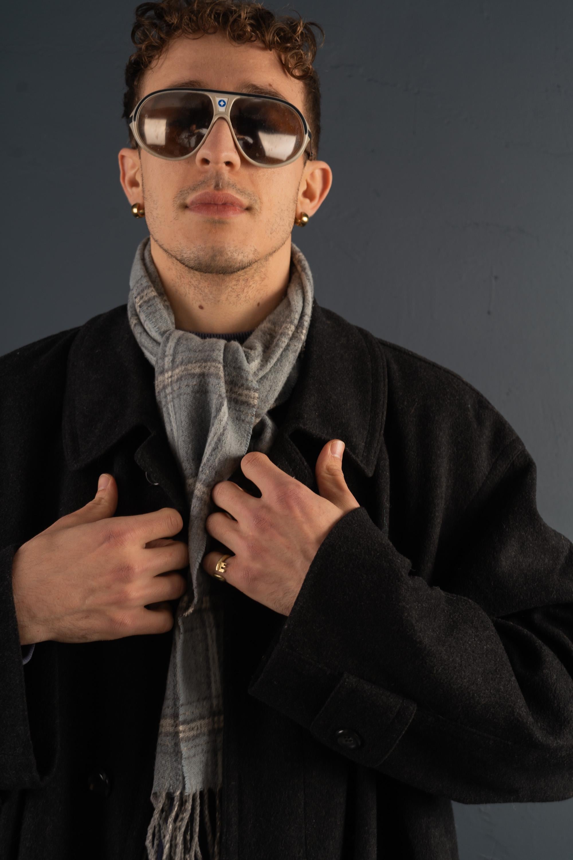 Vintage Wool Loden Tirol Loden Bugatti Coat Oversized Gray 80s 90s