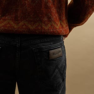 black wrangler jeans denim pants 80s black