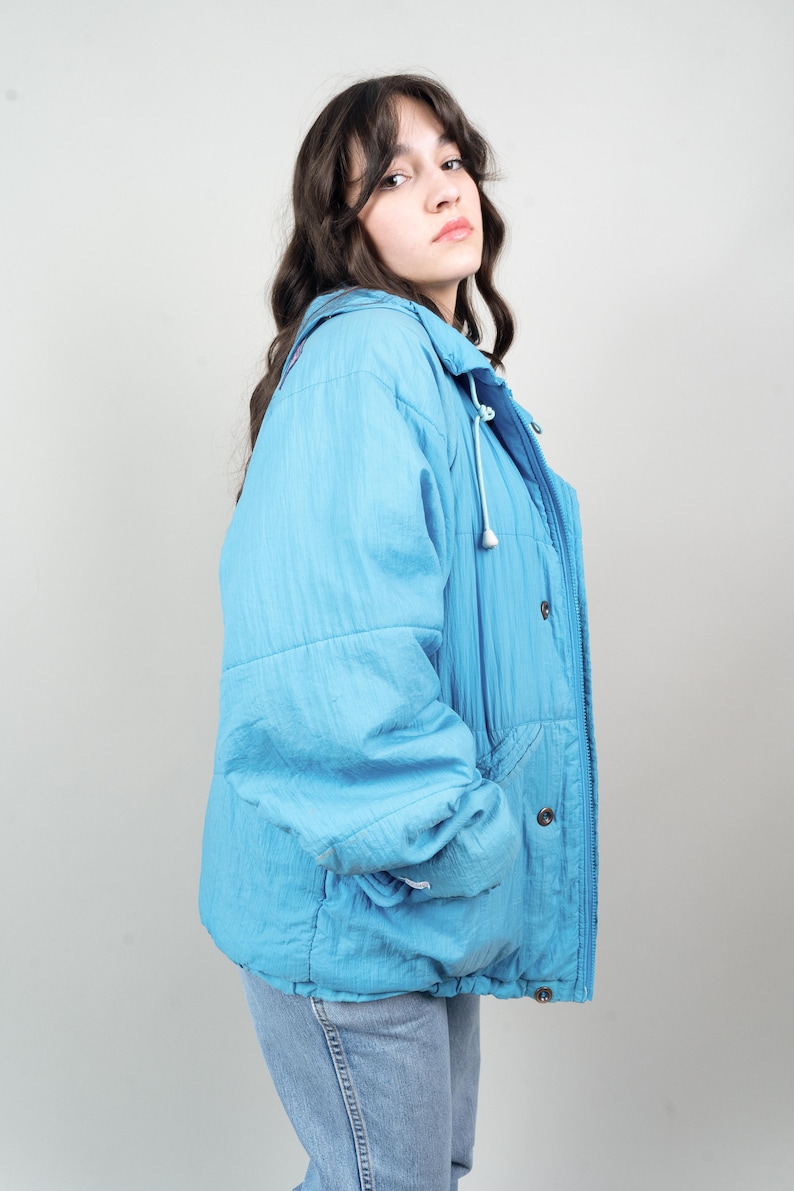 Vintage ski parka blue Size M / L 80s 90s image 4