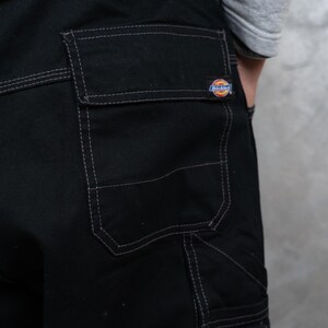 SIZE XL Dickies cargo pants carpenter jeans black vintage pants trousers 80s vintage gender neutral many pockets 90s aesthetic second hand