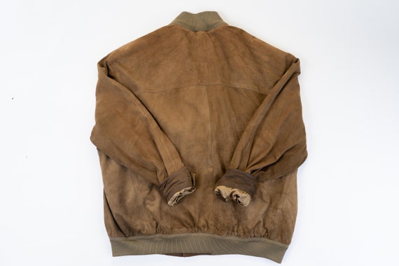 80s vintage velor leather jacket casual basic min… - image 7
