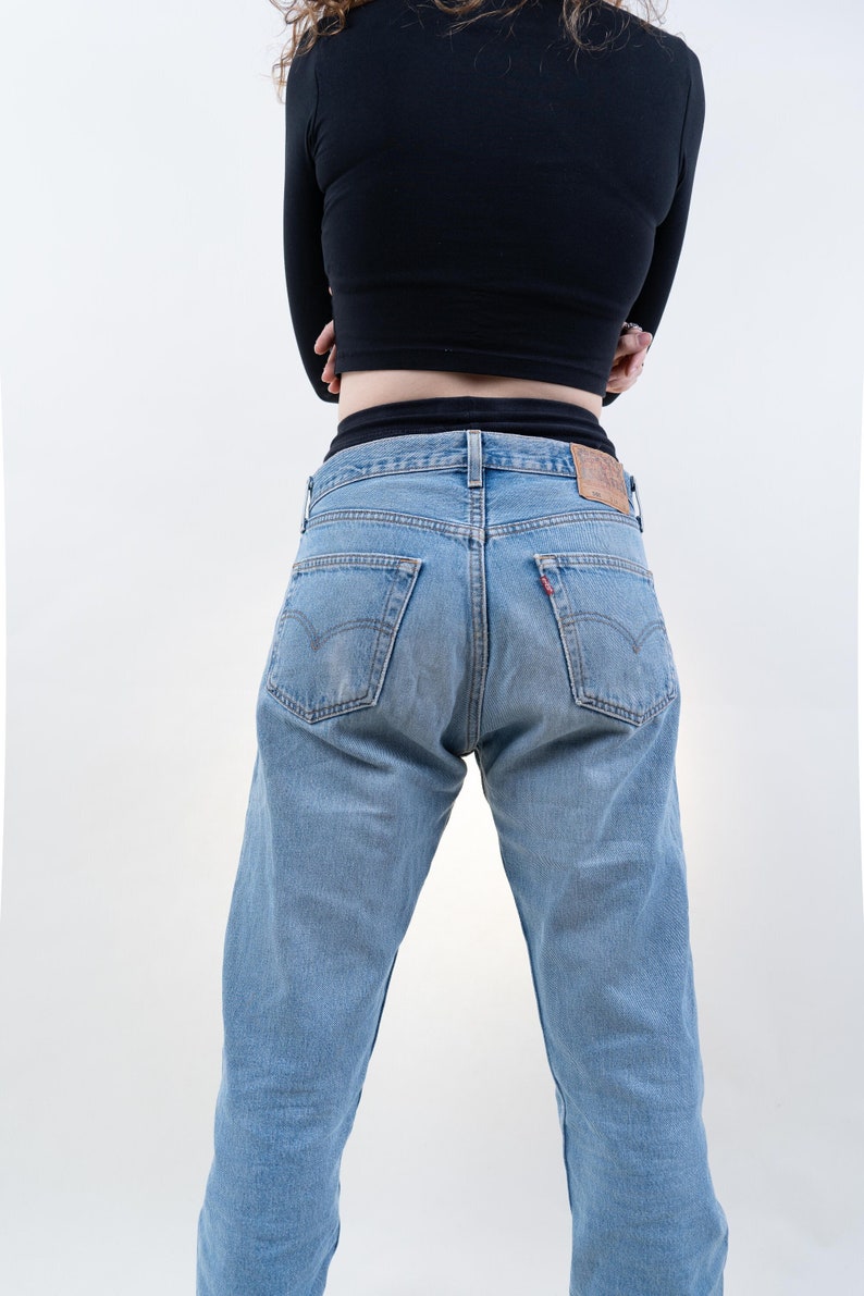 Vintage Levi's 505 label 36/34 Size L denim baggy pants jeans trousers 80s image 1