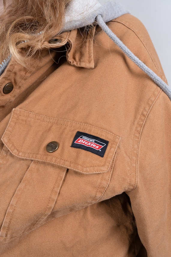 Vintage Dickies Jacket Hoodie Beige Size M 80s 90s - Etsy
