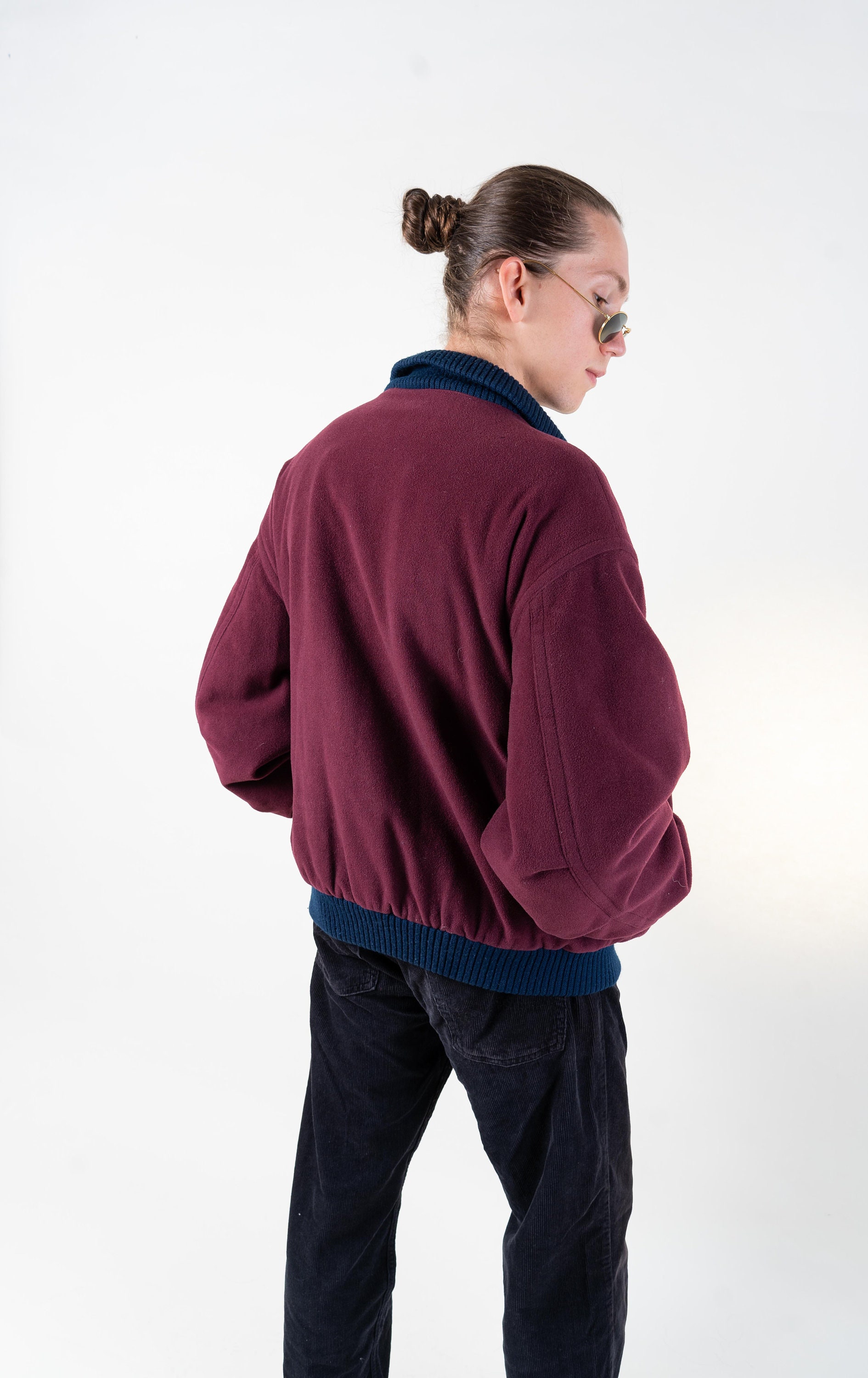 Hugo Boss Original 80s Vintage Cotton Bomber Jacket Size L