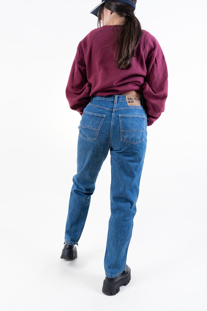 Jaren '80 vintage denim jeans broek regular fit Taille 32 Maat M lichtblauwe wassing originele jaren '80 vintage jeans genderneutraal tweedehands afbeelding 7
