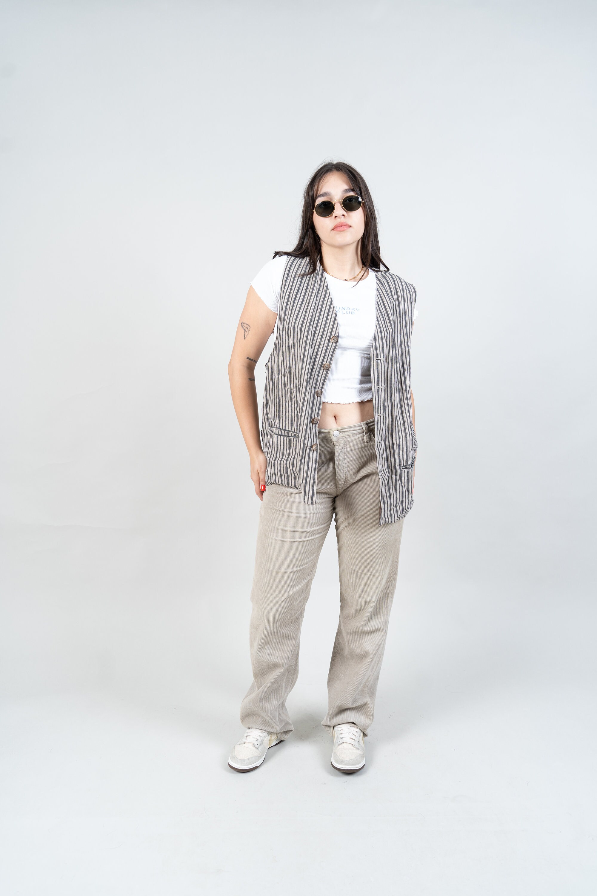 Georgio Armani Corduroy Pants Cord Jeans Size L Beige Cotton Pants 