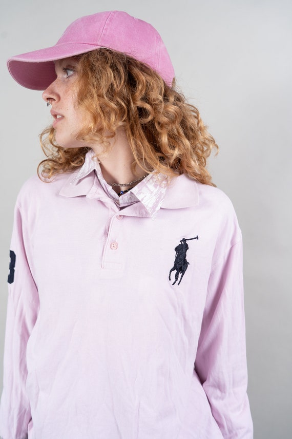 80s vintage Polo by Ralph Lauren in pink Size L s… - image 4