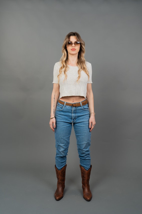 Authentic 80s Vintage Mom Jeans | Light Blue Wash | High Waist | Size S | Made in USA