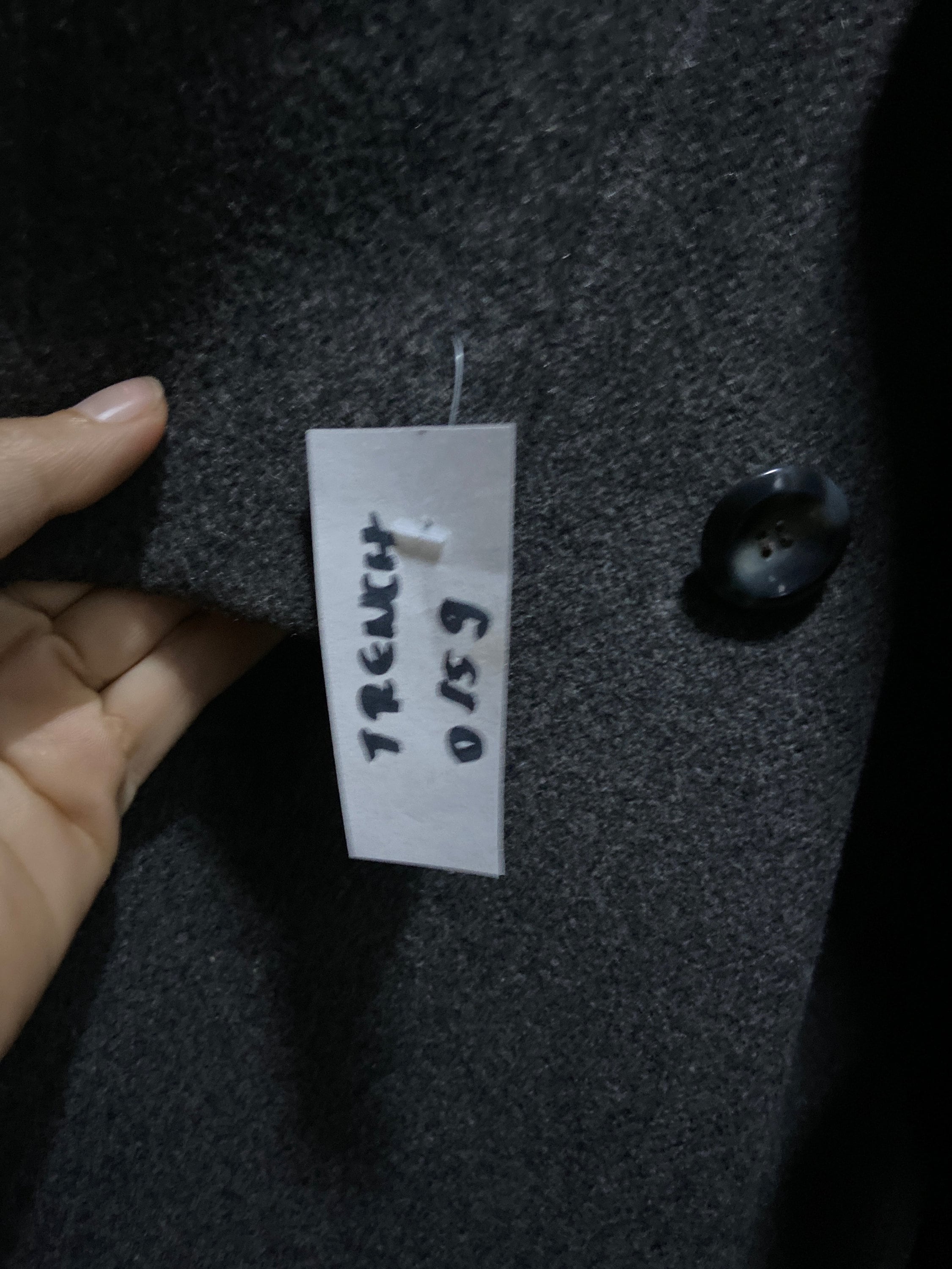 Vintage Wool Loden Coat Overcoat Navy Style Oversized Gray 80s 90s