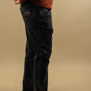 black wrangler jeans denim pants 80s black