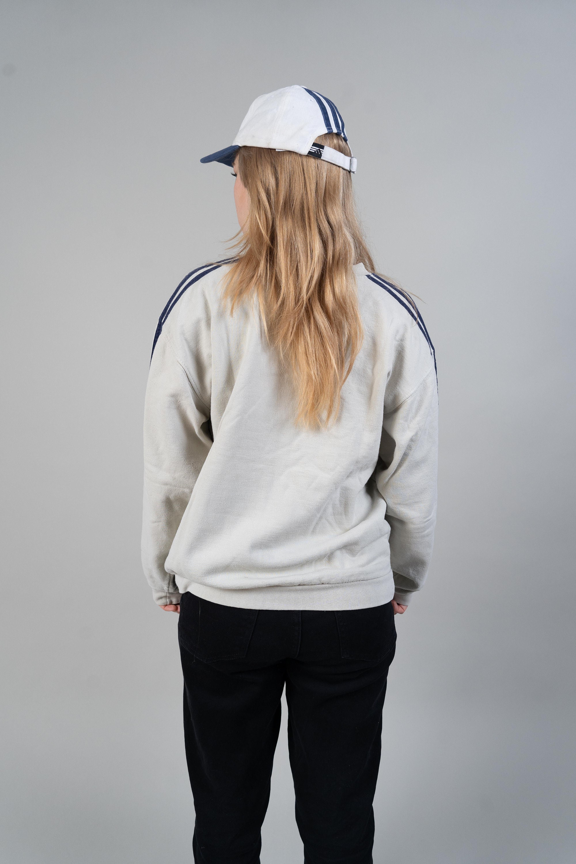 Vintage Adidas Equipment Jumper Sweatshirt White 80s Hard Cotton 