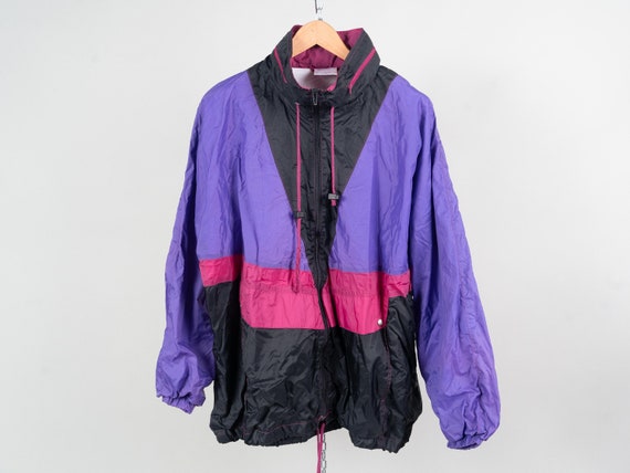 Purple vintage windbreaker deals