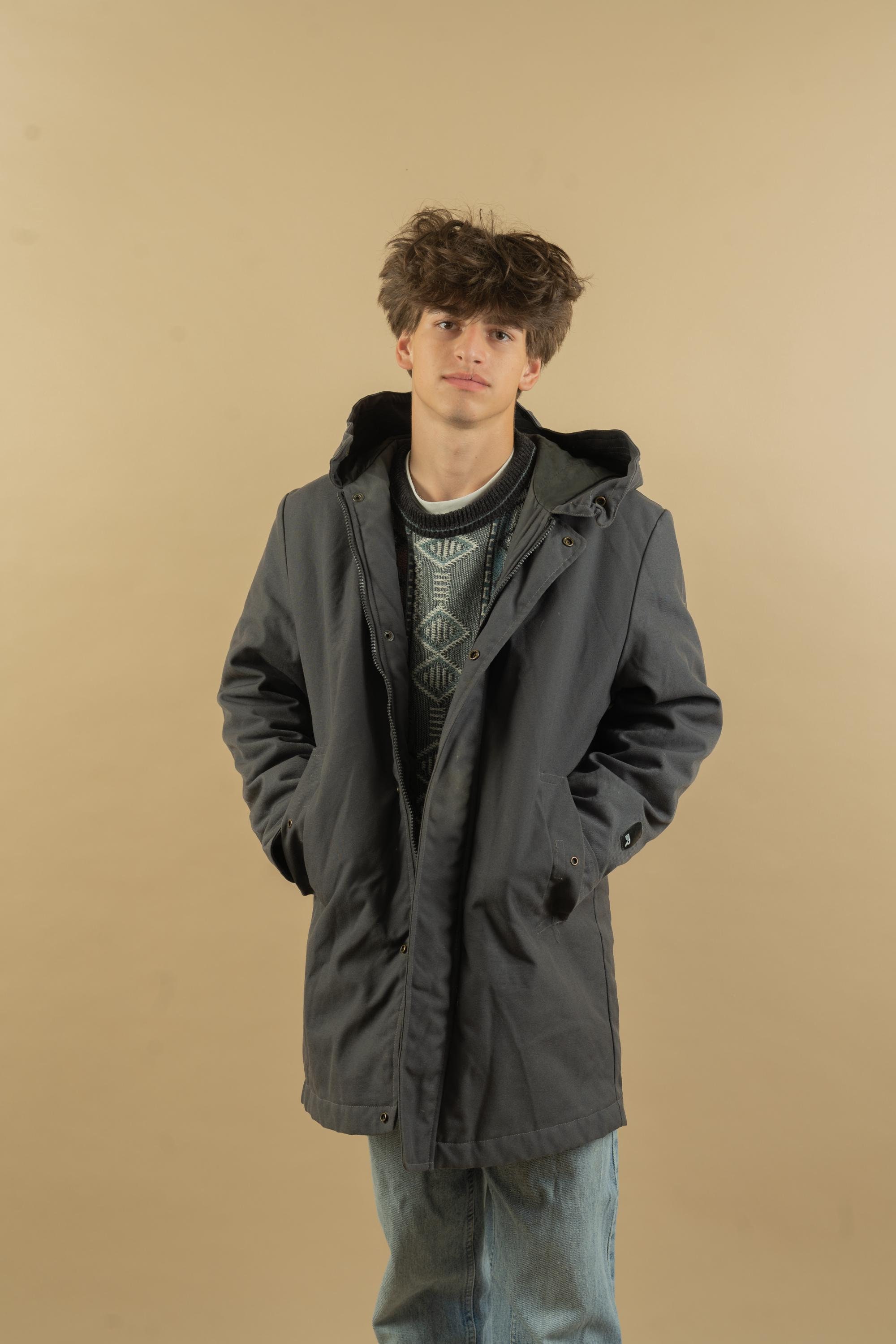 Y2k G-star Parka Gray Hooded Puffer Jacket Long Parka Size L