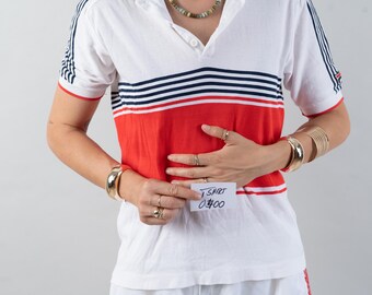 フィラ ヴィンテージ-Fila Vintage Polo White & Red Fila Vintage BB1 Classic Stripe Polo Shirt White | Buy Fila